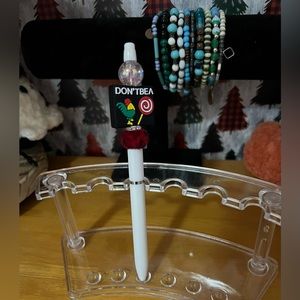 ✨New✨ Hand Beaded Ballpoint Pen 🚫🐓🍭